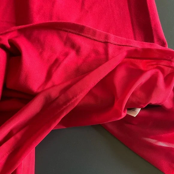 NWT Alice & Olivia Dorinda Red Off The Shoulder Midi Dress - Picture 14 of 16